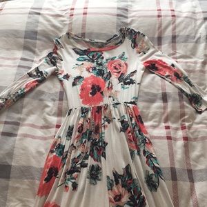 Floral print maxi dress